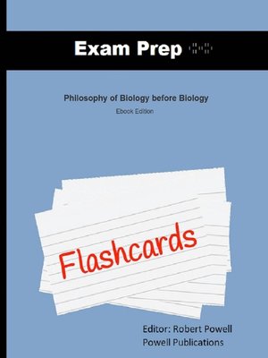 cover image of Exam Prep Flashcards for Philosophy of Biology before Biology